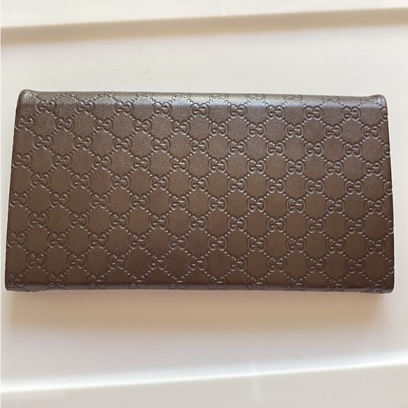 - Gucci brown leather insignia interlocking GG gorgeous eyeglass Case UC N… - Picture 4 of 6